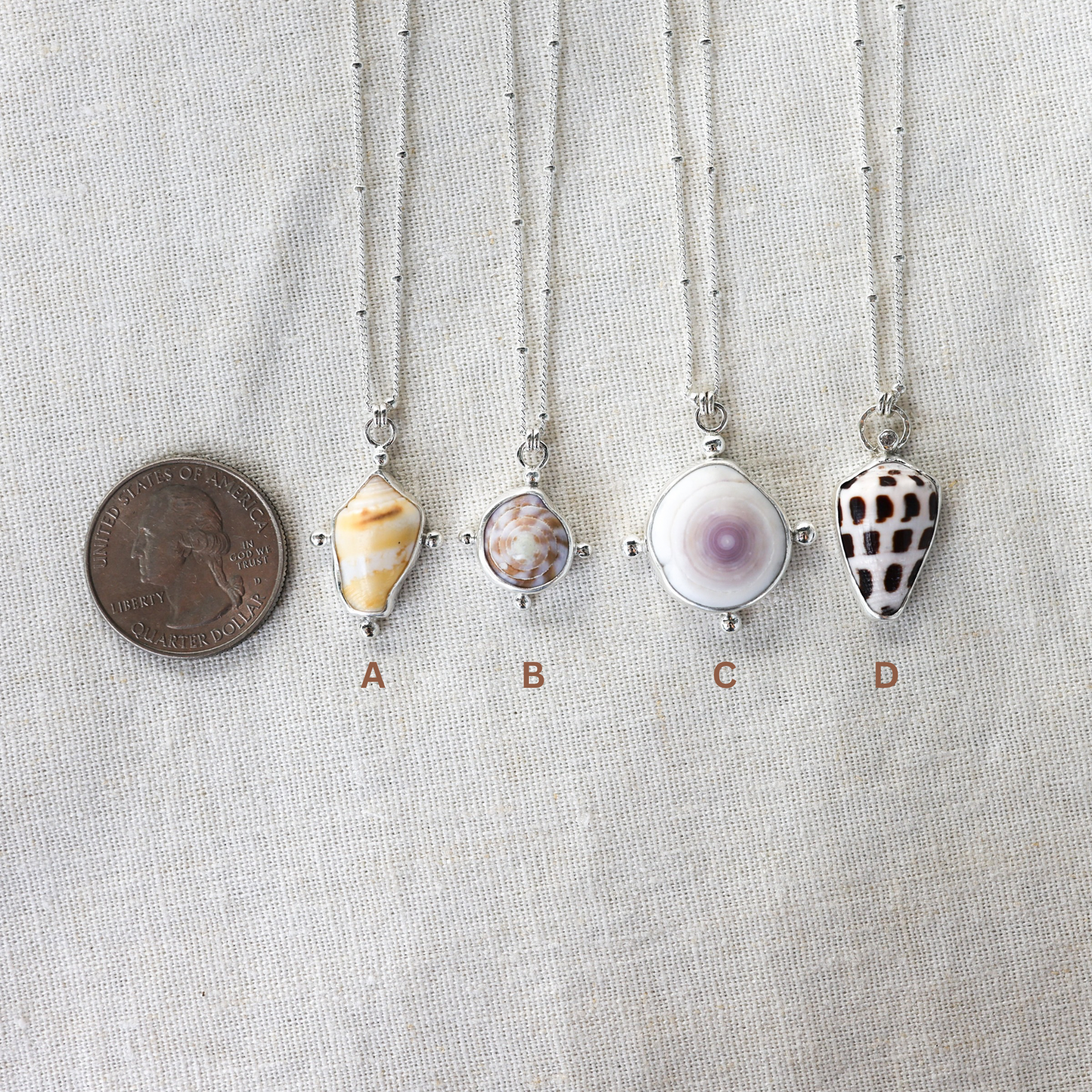 Silver Shell Necklaces