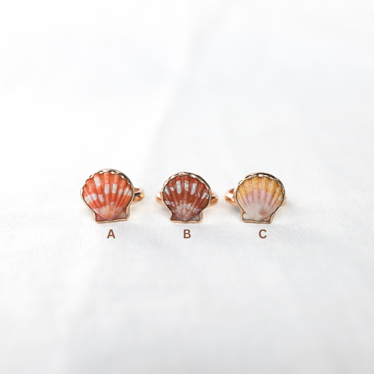 Gold Size 5 Sunrise Shell Ring