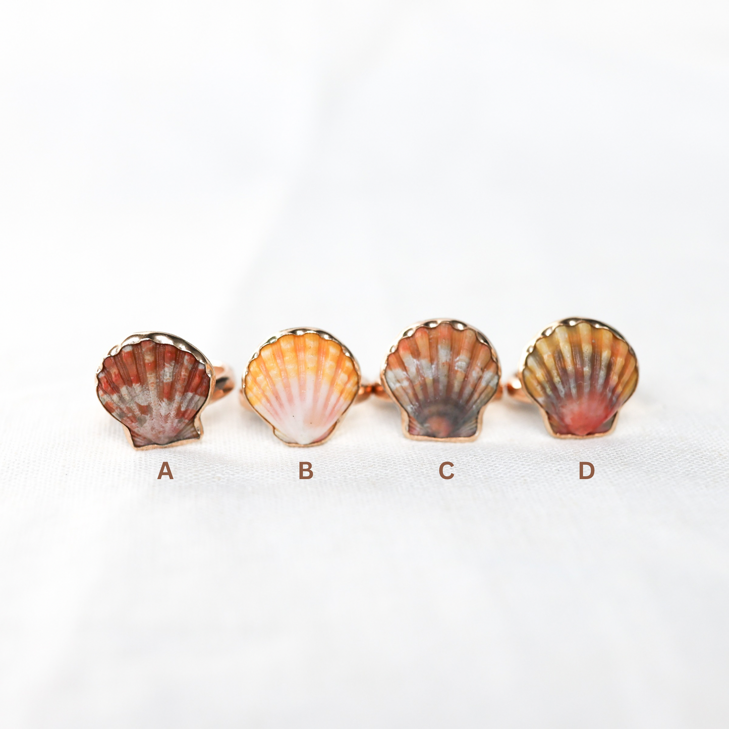 Gold Sz. 7 Sunrise Shell Rings