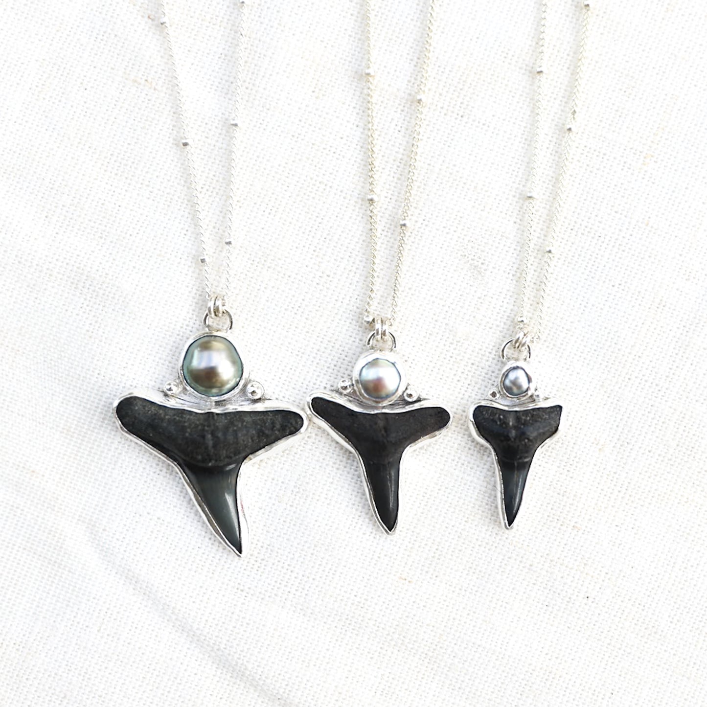 Silver Shark Tooth Necklaces