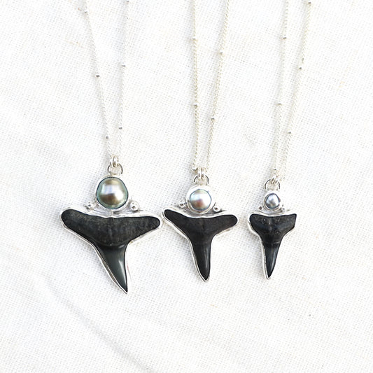 Silver Shark Tooth Necklaces
