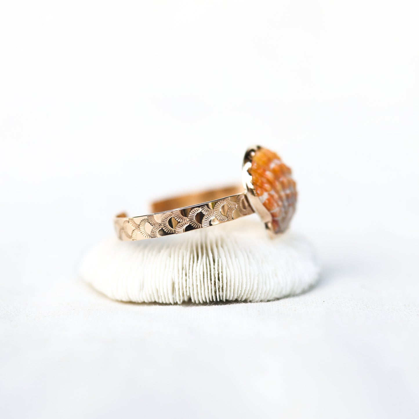 Gold Sunrise Shell Mermaid Cuff