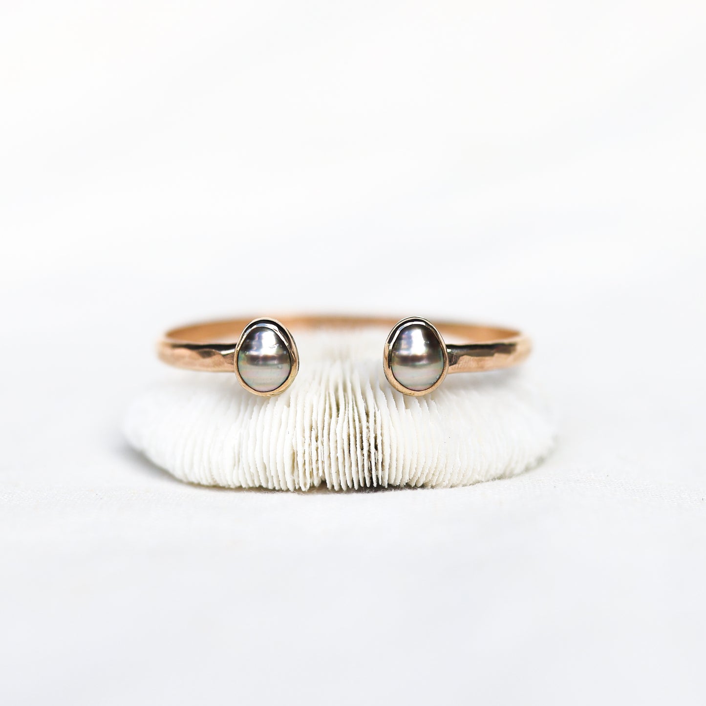 Gold Double Tahitian Pearl Cuff