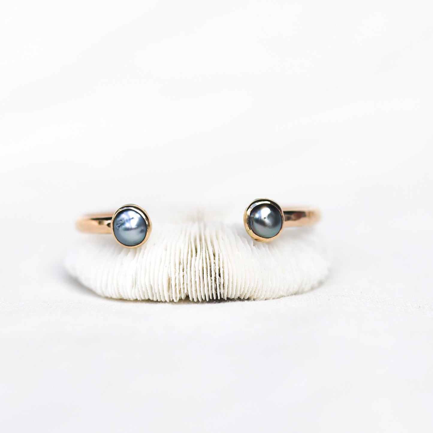 Gold Double Tahitian Pearl Cuff