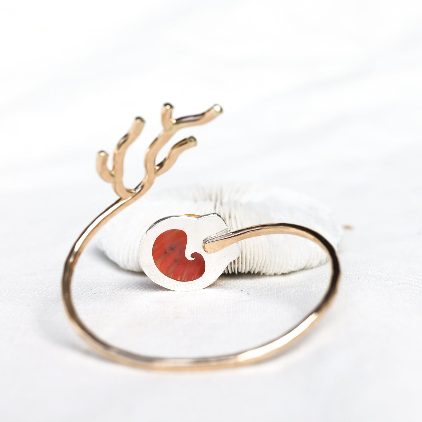 Gold Coral Branch Cuff