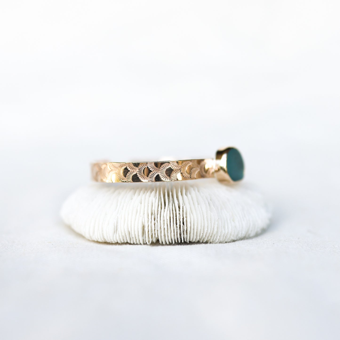 Gold Sea Glass Mermaid Cuff