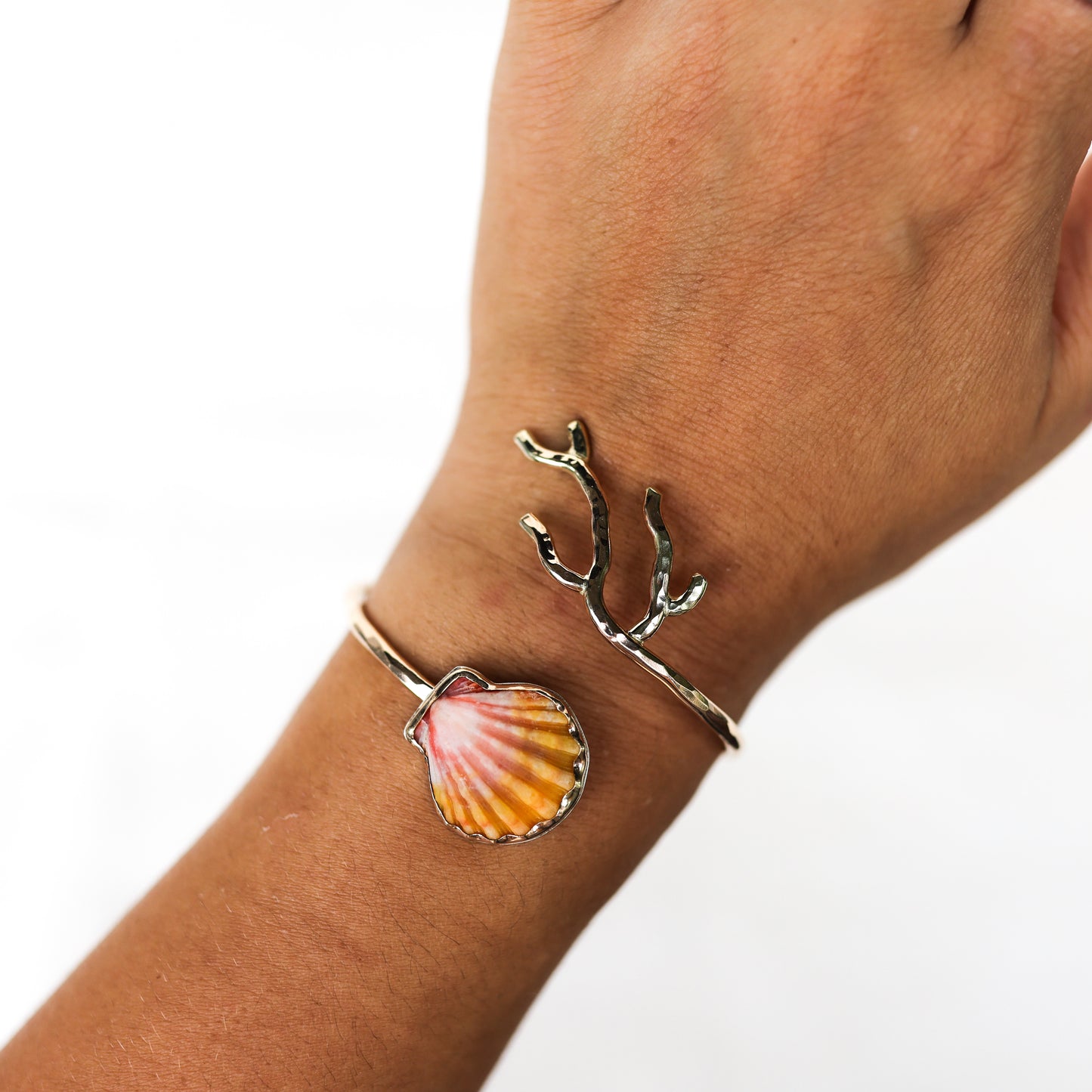 Gold Coral Branch Cuff