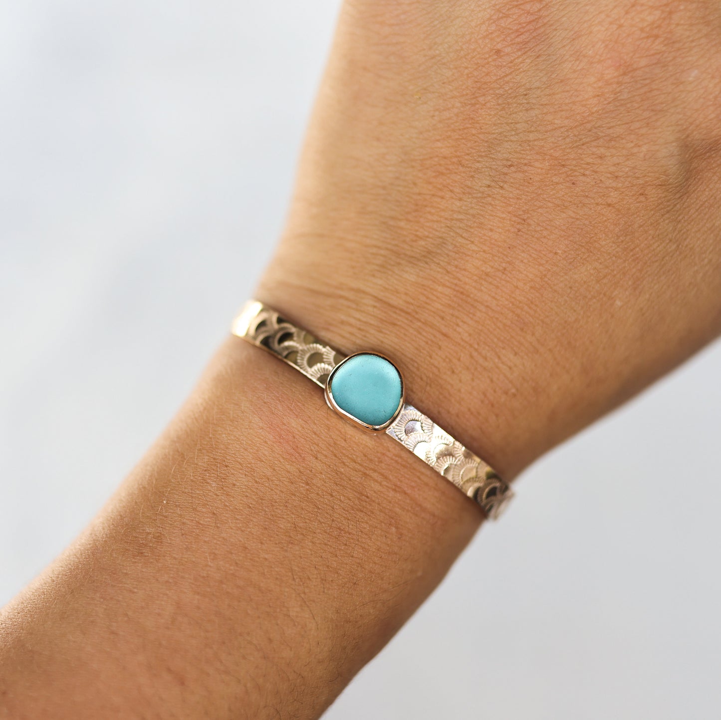 Gold Sea Glass Mermaid Cuff