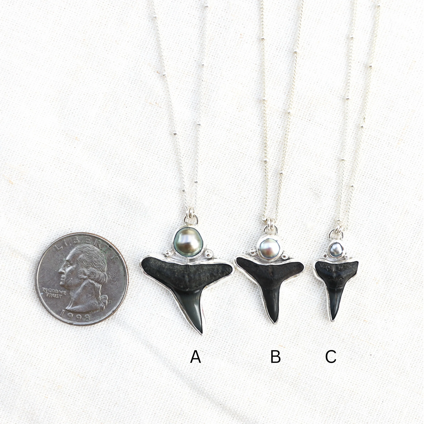 Silver Shark Tooth Necklaces