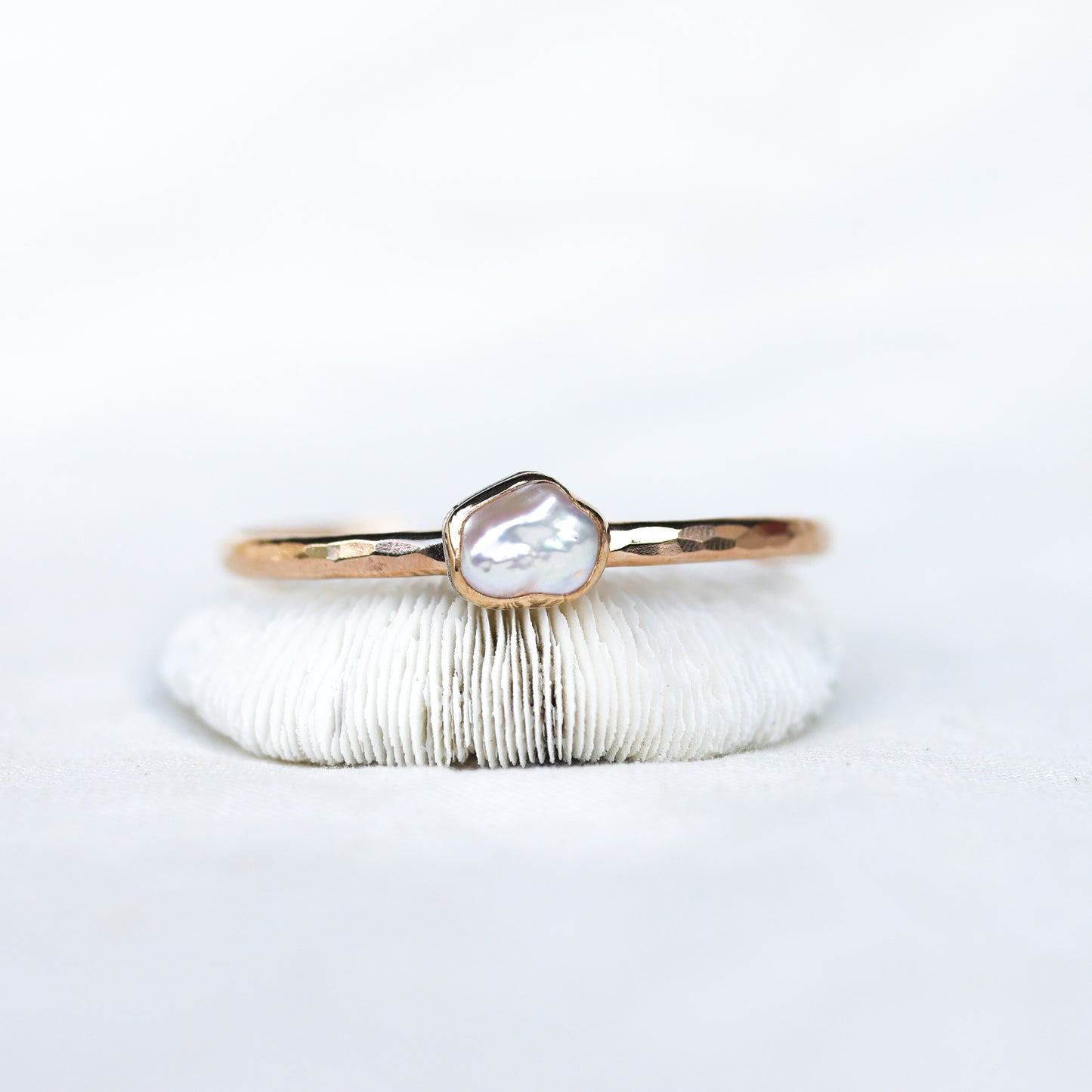 Gold White Edison Pearl Cuff