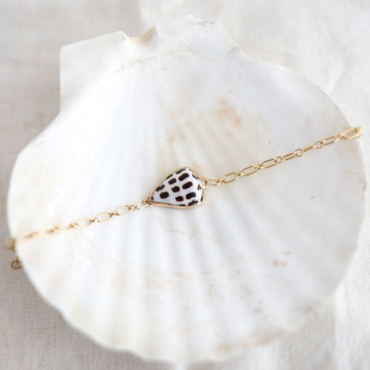 Gold Cone Shell Chain Bracelets