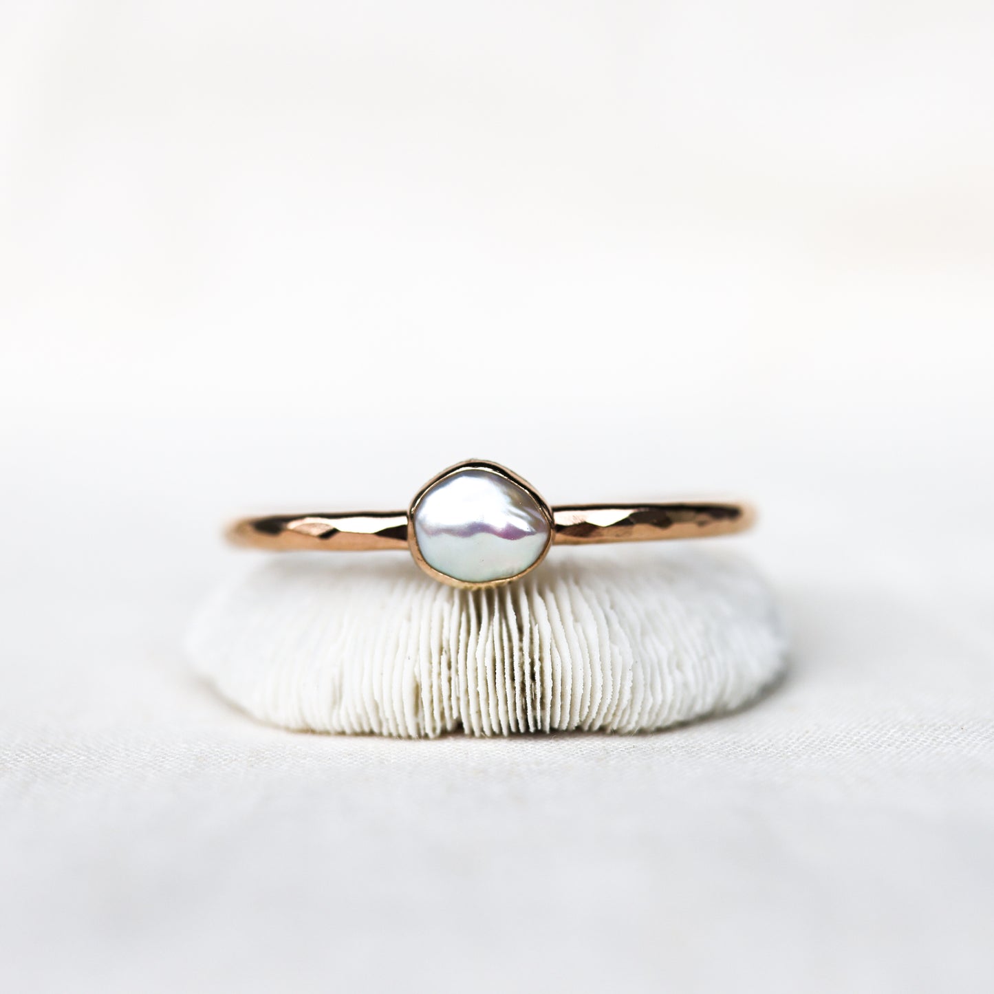 Gold White Edison Pearl Cuff