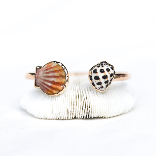 Gold Sunrise Shell and Drupe Cuff